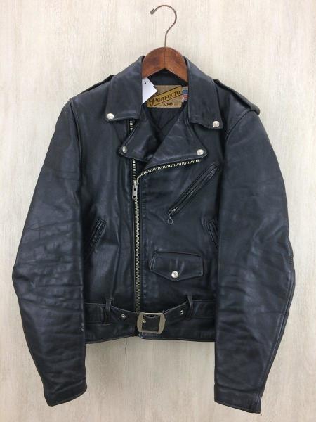 Schott(ショット) / ダブルライダースジャケット/36/レザー/BLK/80s