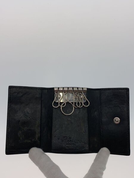 GUCCI(グッチ) / キーケース_マイクログッチシマ/レザー/BLK/無地