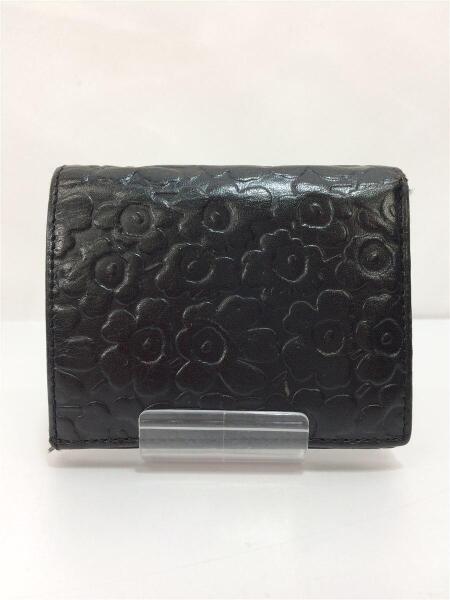 marimekko(マリメッコ) / 2つ折り財布/レザー/BLK/花柄 | 中古品の販売