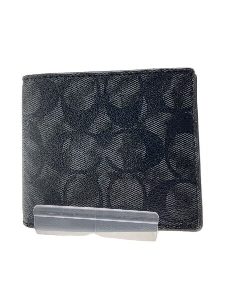 COACH(コーチ) / 2つ折り財布/キャンバス/BLK/メンズ/F-75006 | 中古品