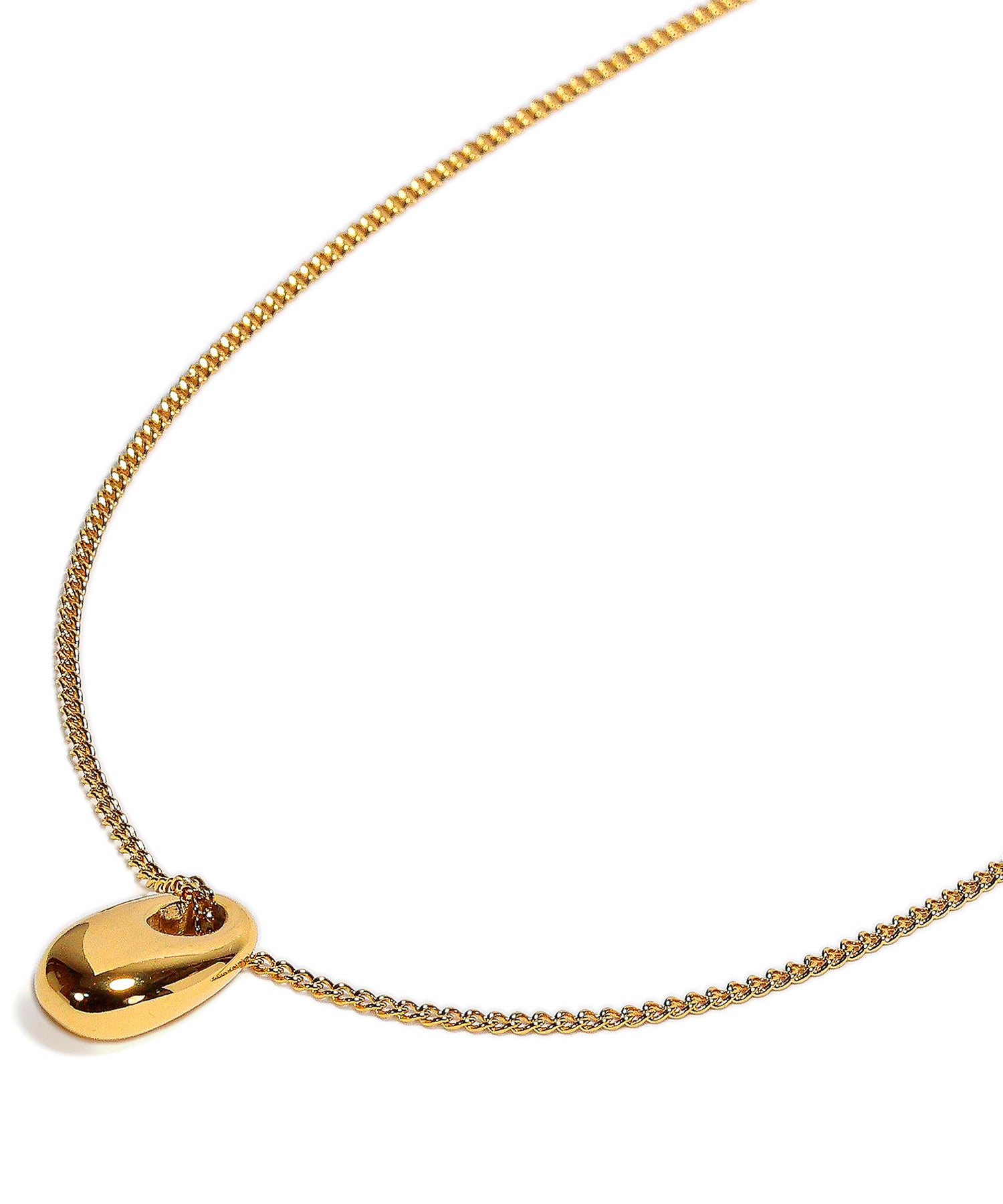 ゴールド]ドロッププレートネックレス