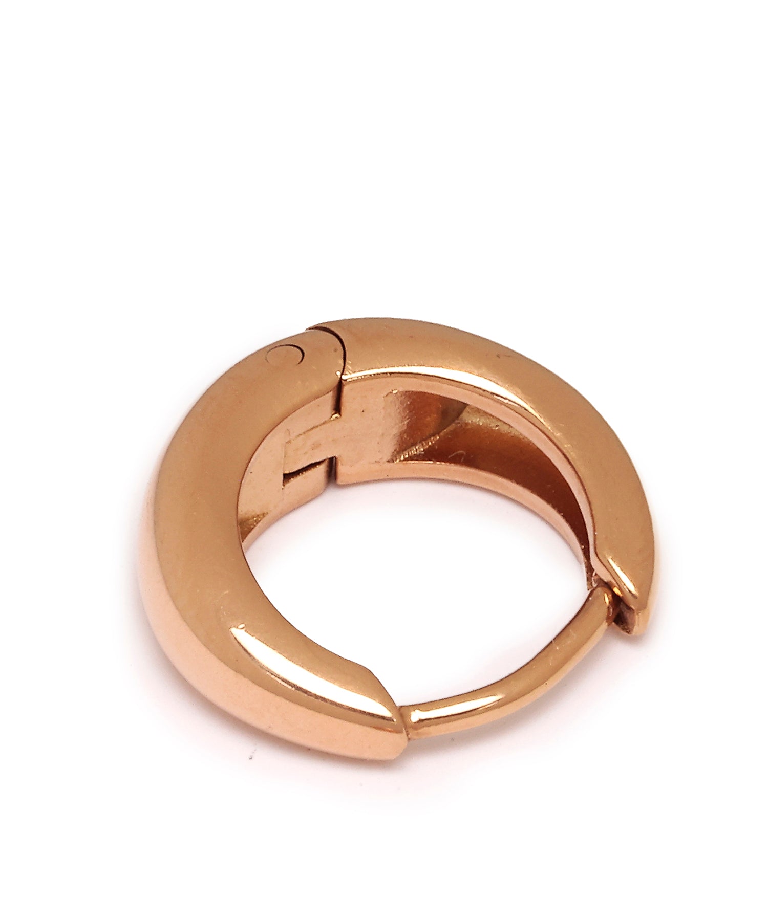 ピンクゴールド]ドロップフープピアス