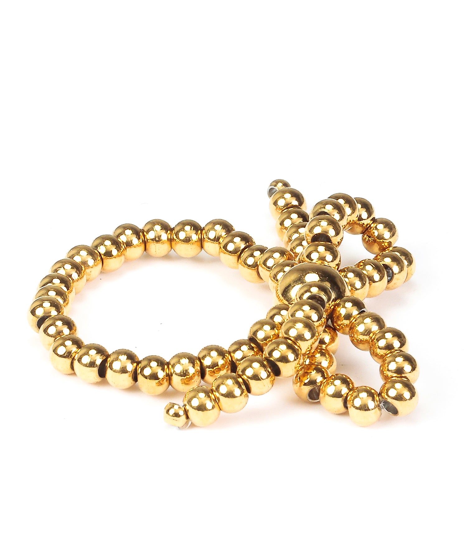 ゴールド]リボンボールリング