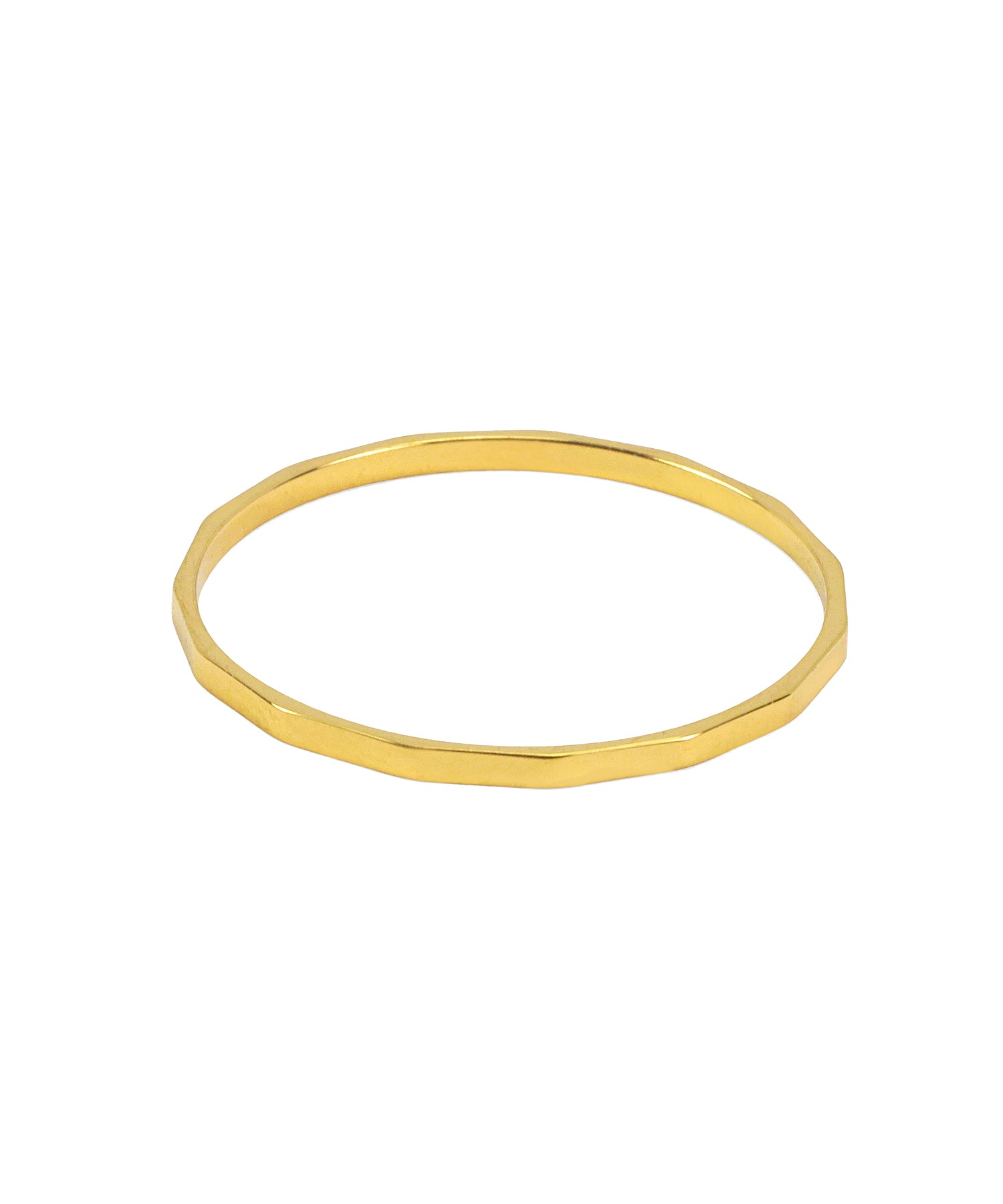 AHKAHゴールドリング スクエアカットストーン ゴールド]スクエアカット