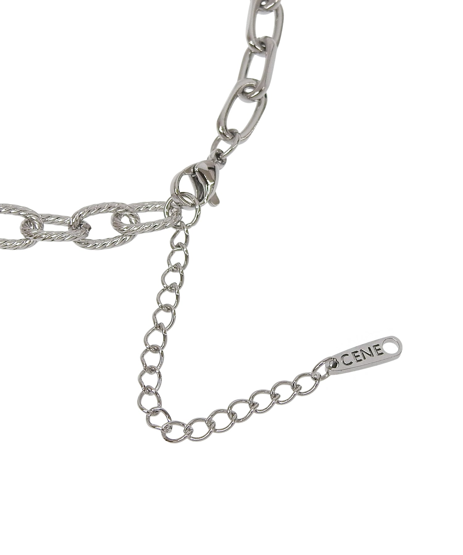 シルバー]ハーフトルクチェーンネックレス