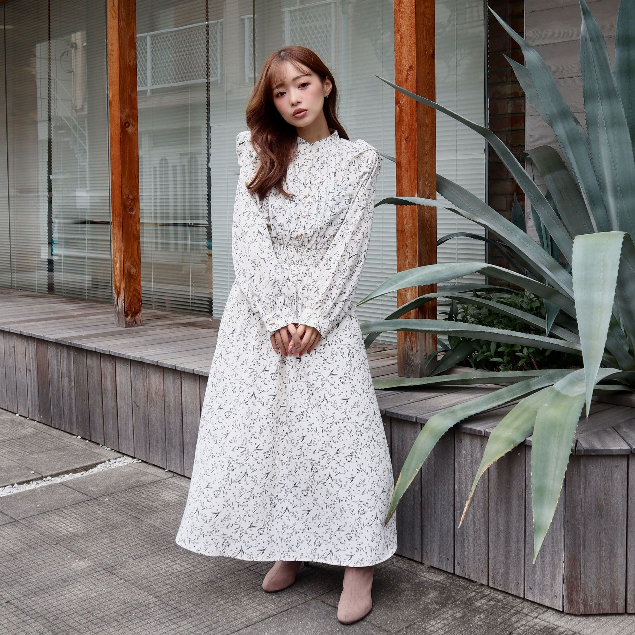 花柄ピンタックフリルワンピース｜ワンピース｜CECIL McBEE(セシル