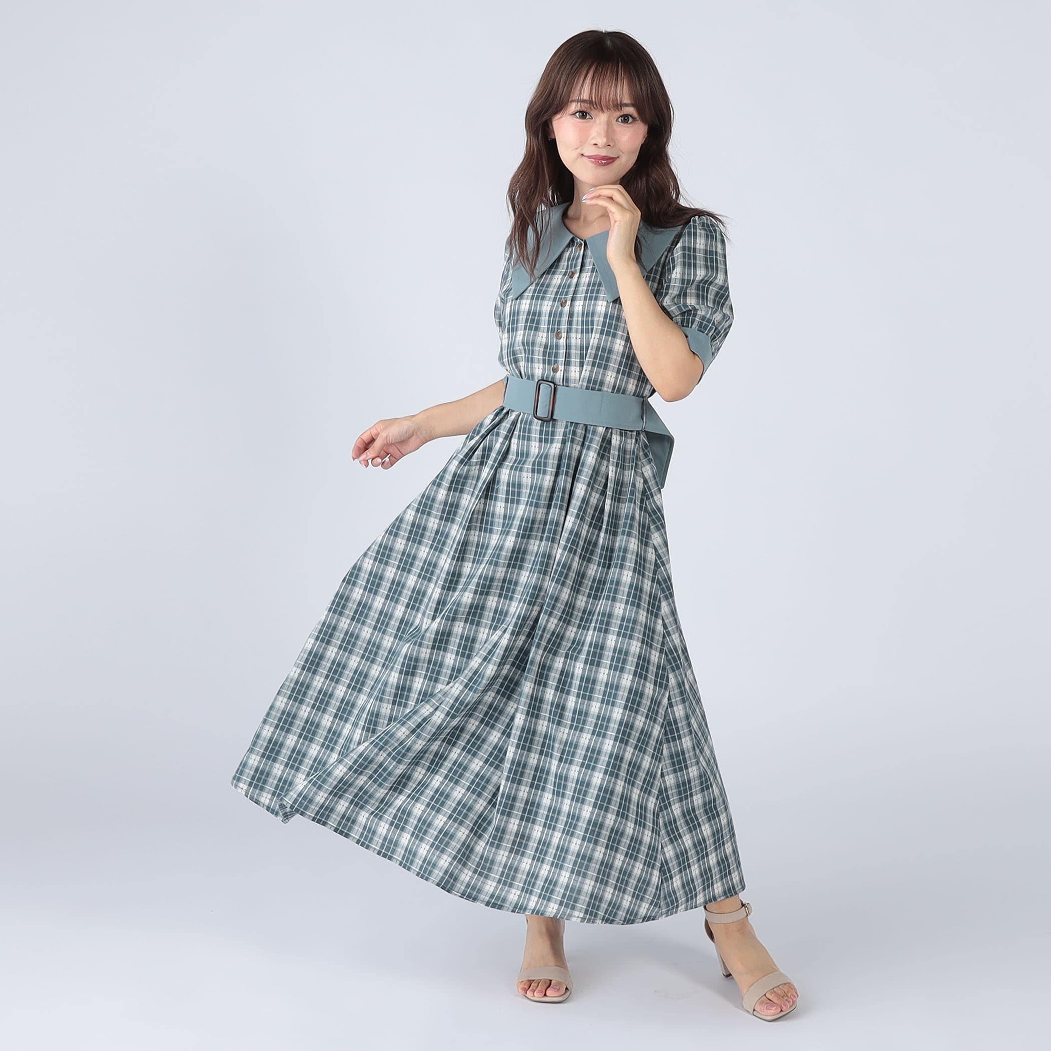 チェック柄ベルト付きワンピース｜ワンピース｜CECIL McBEE(セシル