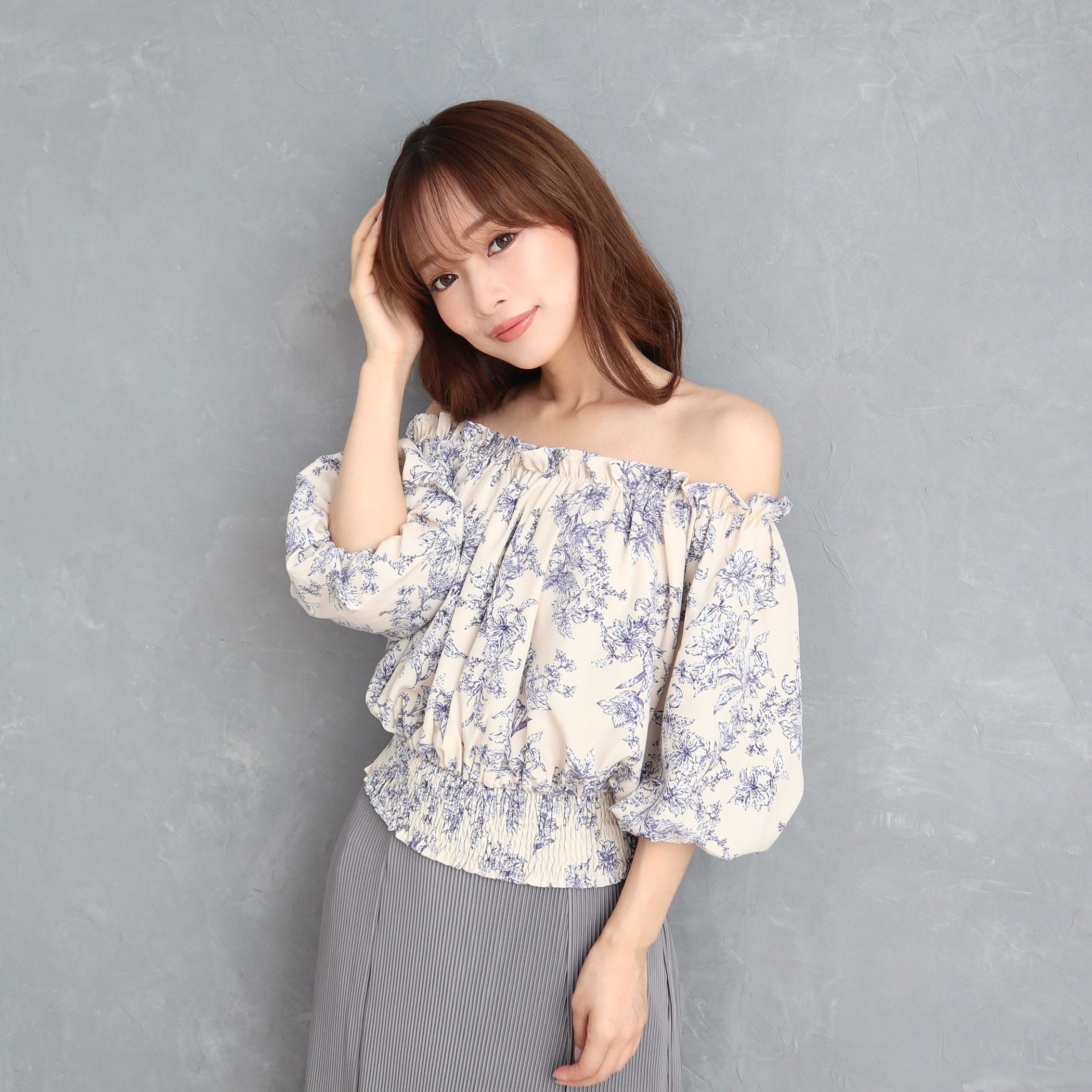 花柄バックリボンバルーン袖ブラウス｜シャツ・ブラウス｜CECIL McBEE