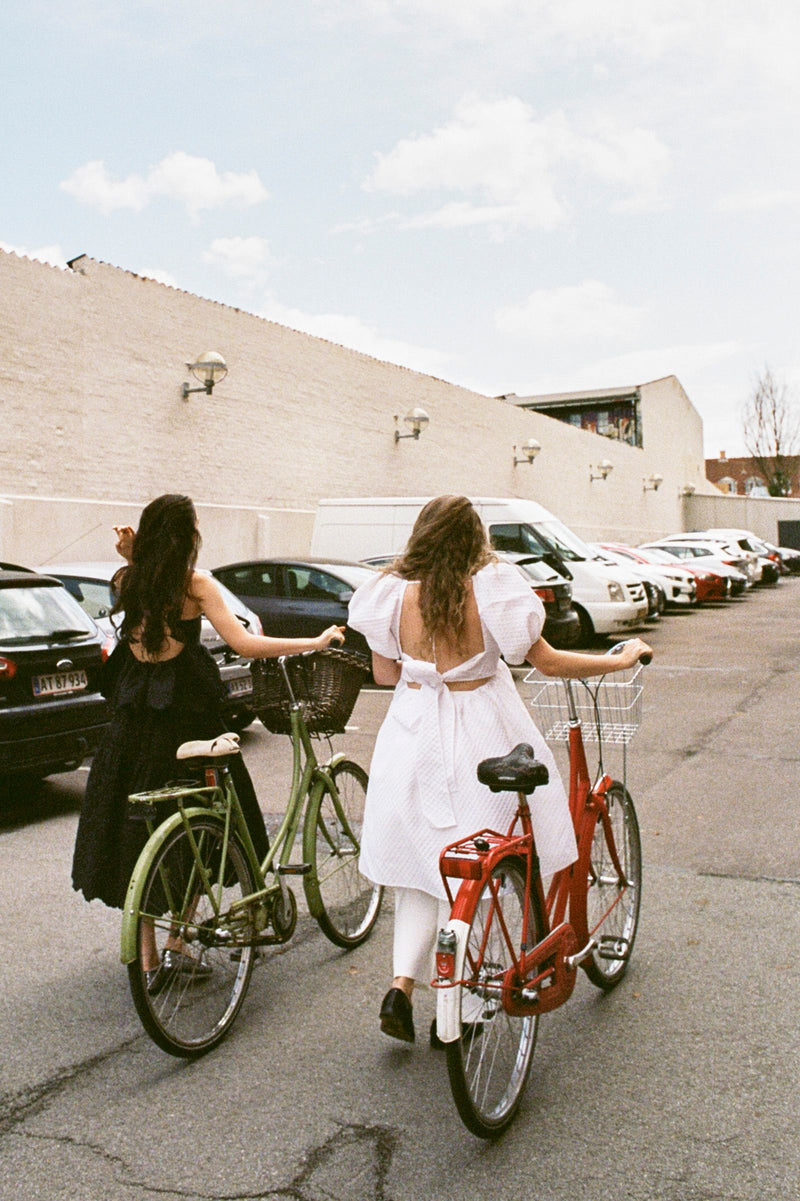 SELENA | TOP BLOSSOM MATELASSÉ WHITE