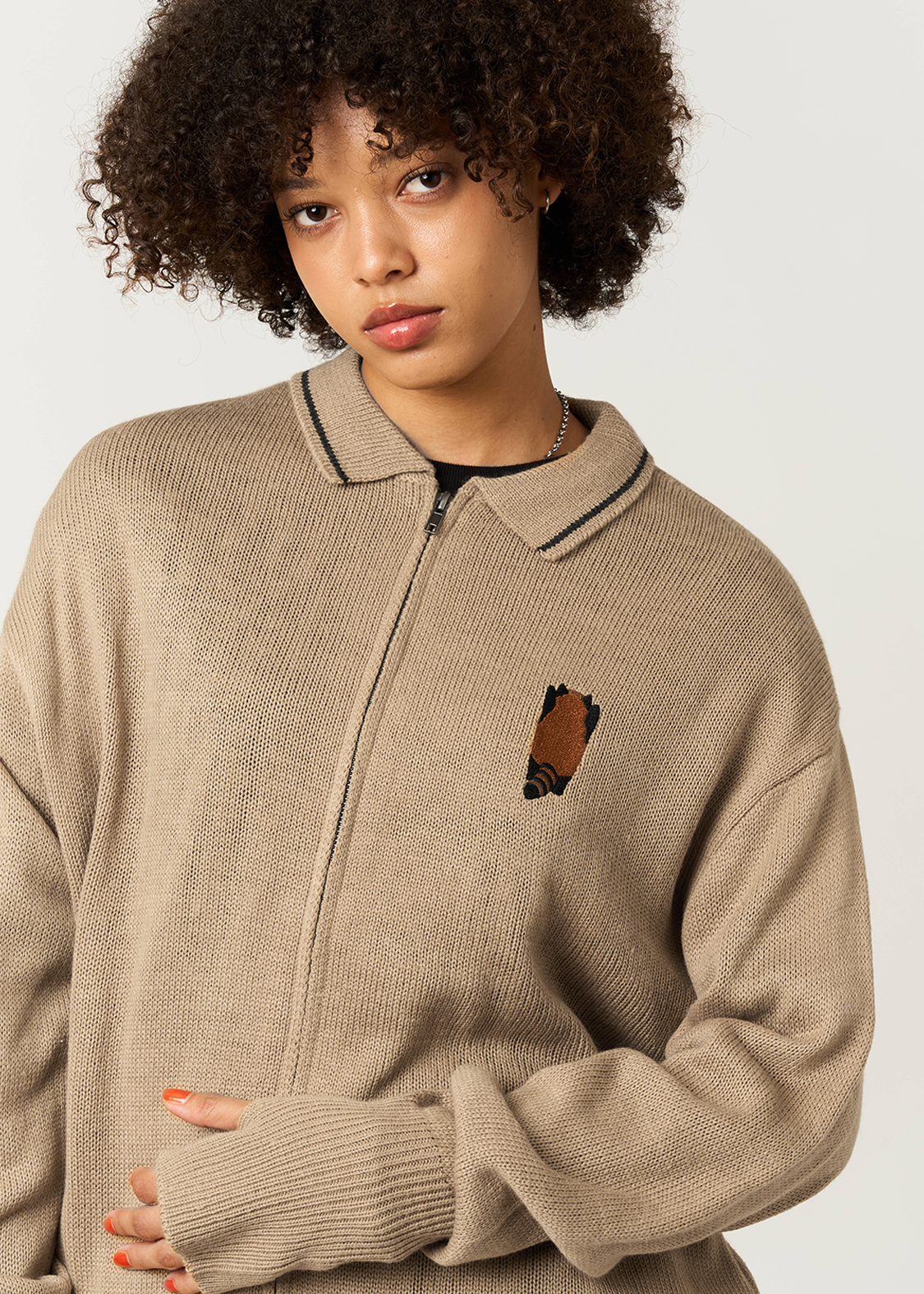 イカクバックスタイル｜襟付きニットカーディガン｜ユニセックス