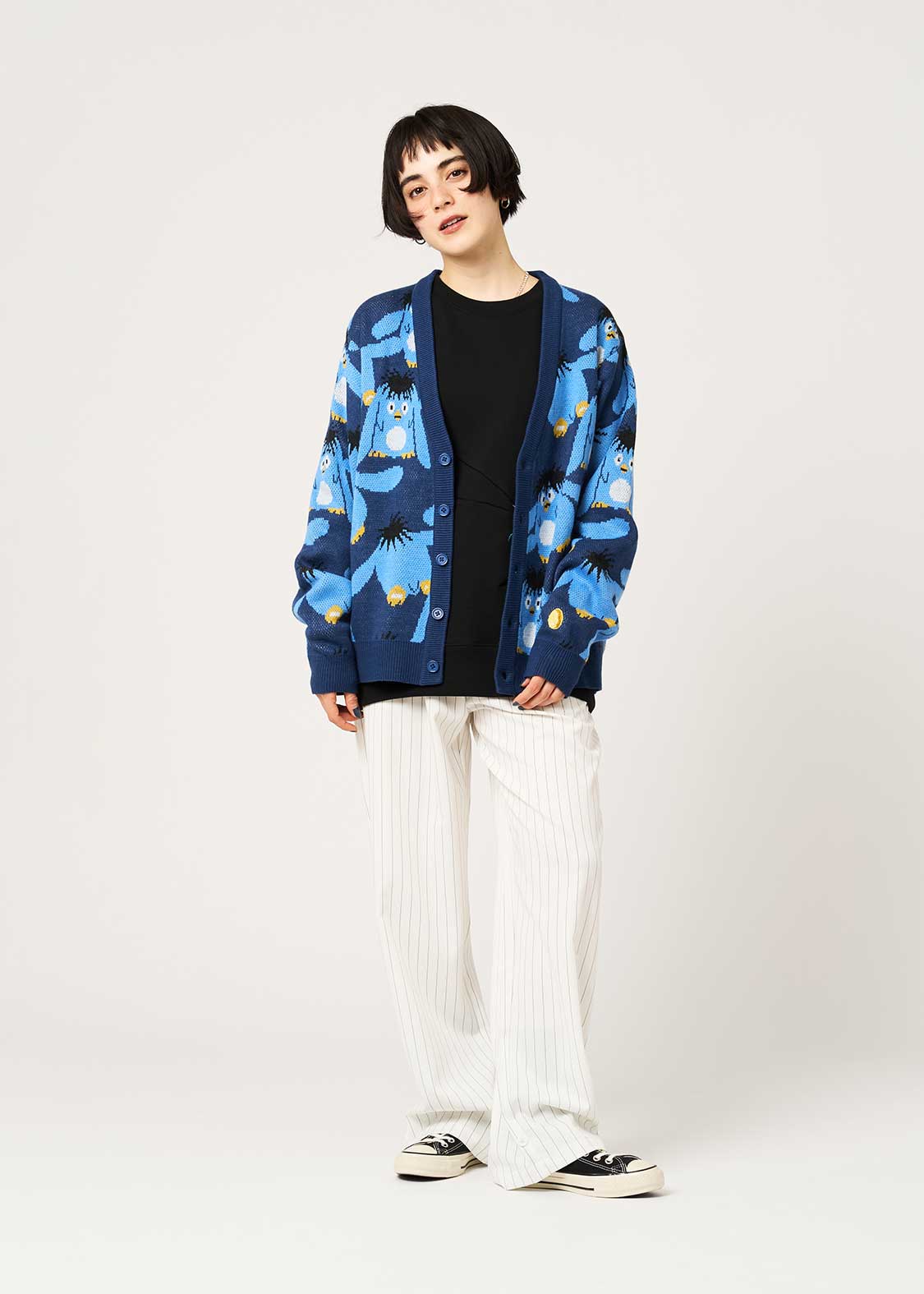 プー｜ジャカードニットカーディガン｜ユニセックス｜グラニフ(graniph