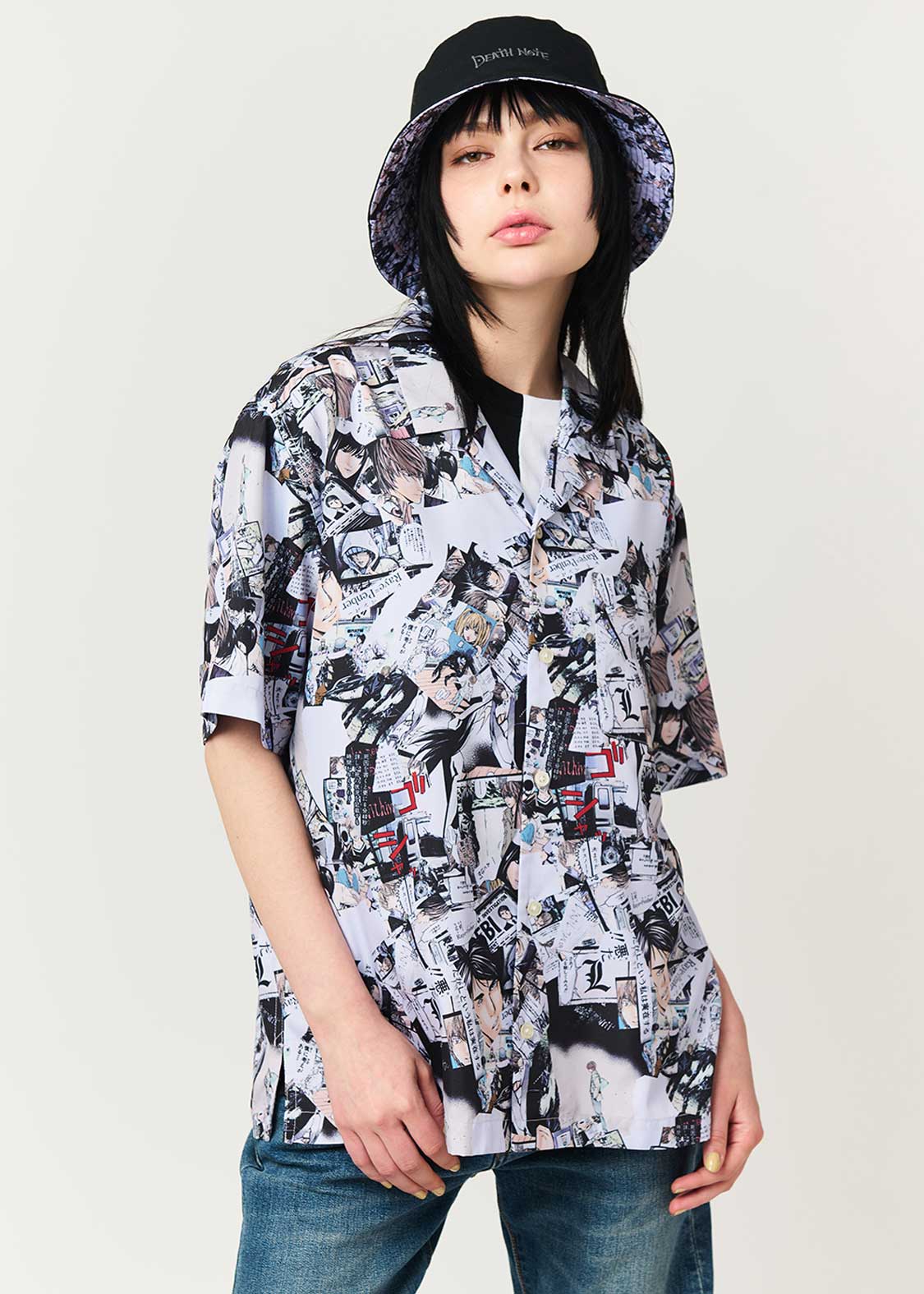 記憶 パターン｜ビッグシルエットオープンカラーシャツ｜ユニセックス