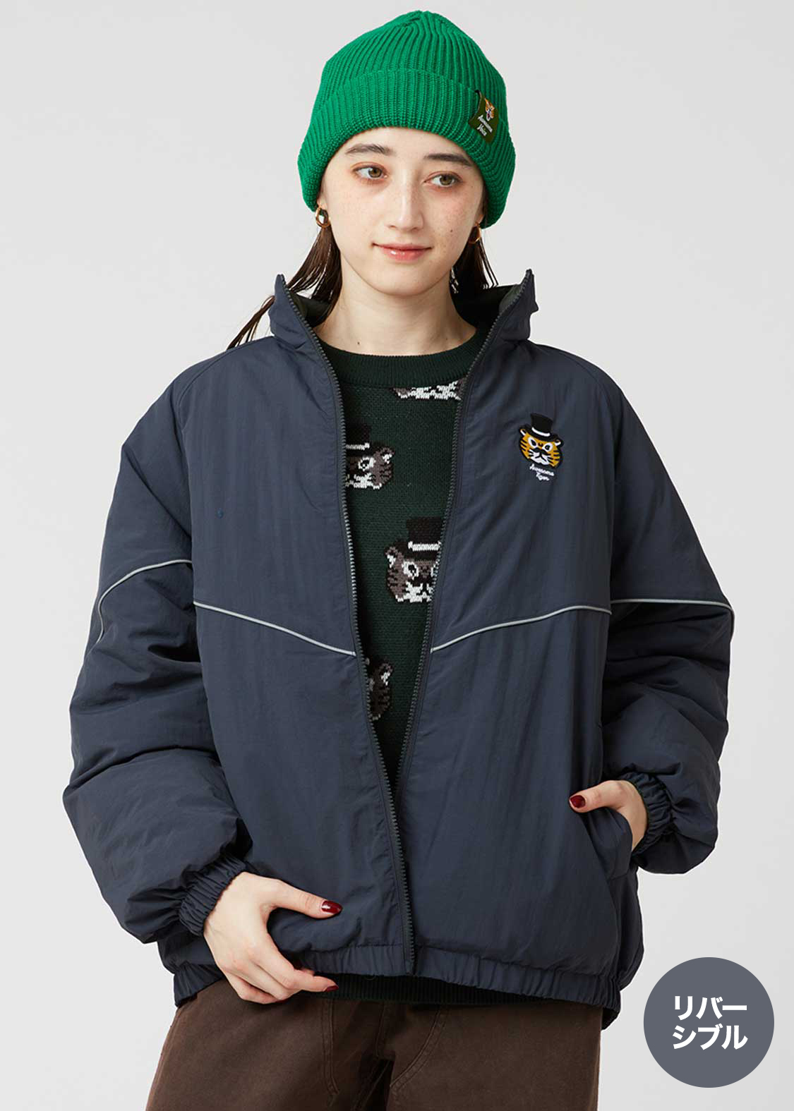 オーサムタイガー ジェントルマン｜リバーシブルパデッドジャケット