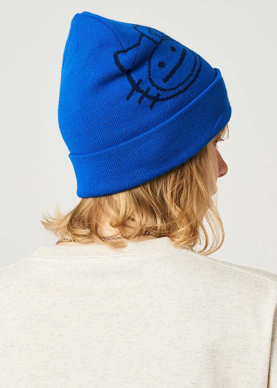 HELLO SHADOW フェイス｜ジャカードニットキャップ｜ユニセックス