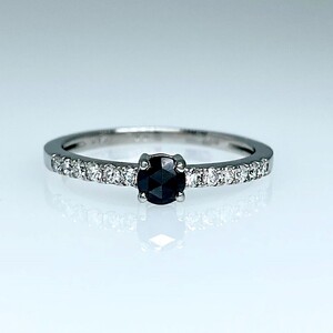 Pt950 天然ブラックダイヤモンドリング IB-F030624 | 山梨県甲府市