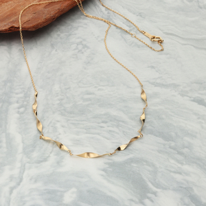 K18 ゴールド ダブルテクスチャーネックレスGMJ-8018 | 山梨県甲府市