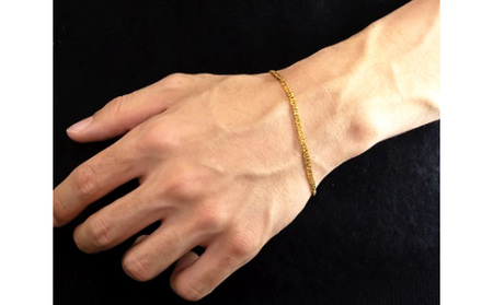 純金 ブレスレット 喜平 24金 チェーン 全長20cm 6面ダブル 24k k24