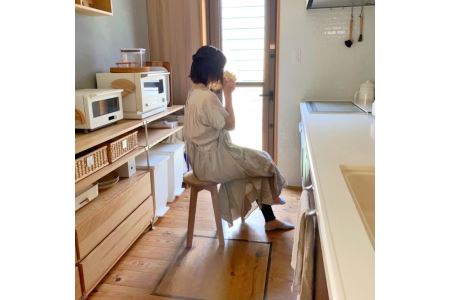 インテリア 天然木 栗の木のスツール 丸型スツール 無垢材 ウッド