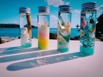 天然素材のシーボトル制作キット（1本用）【R01332】 | 高知県土佐