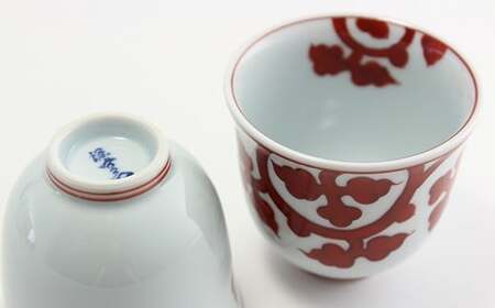 源右衛門窯 赤絵唐草文 茶器 食器 有田焼 お茶セット 有田焼 急須