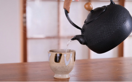 南部鉄器 鉄瓶（気づかい）平丸アラレ 1.25L 【IH対応】 /【wsh918-k