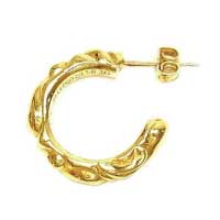クロムハーツ CHROME HEARTS 22K Hoop Scroll ゴールド スクロール
