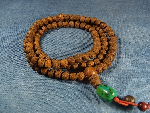 鳳眼菩提樹の108玉念珠 (小鳳眼、Raktu Seed チベタンMALA