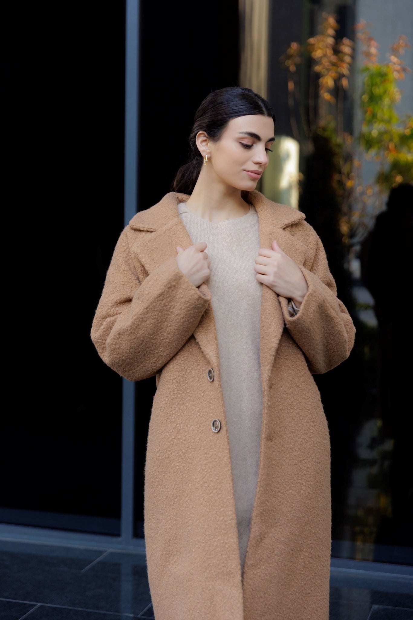 Camel Armelle Sherpa Coat – CHAPANNE