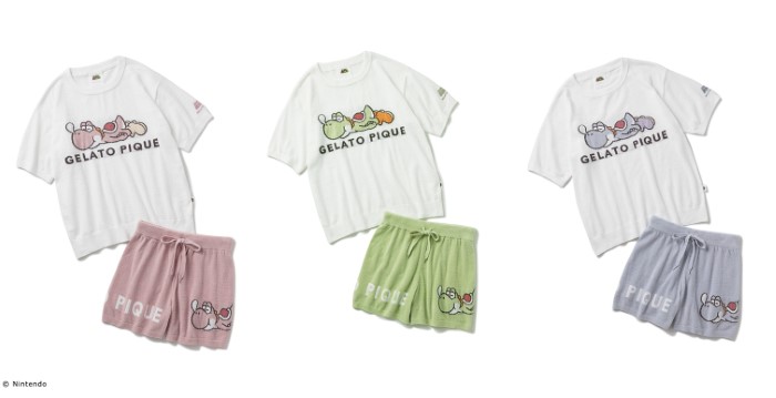 スーパーマリオ」×「ジェラート ピケ」カラフルなヨッシーデザインの