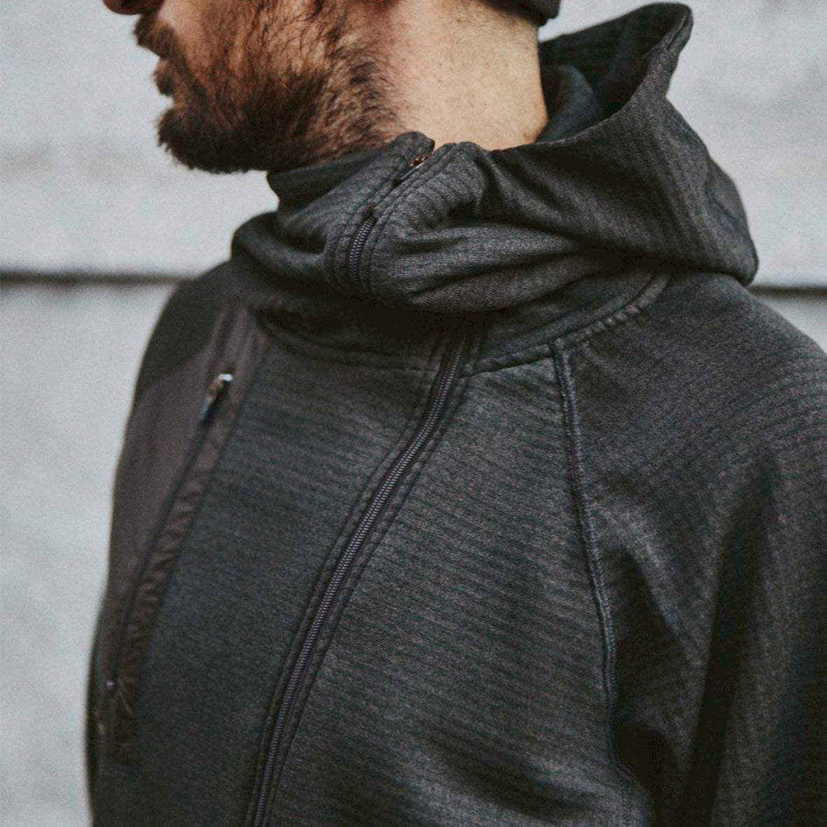 POLARTEC POWER GRID ZIP UP HOODIE