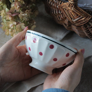 水玉模様が可愛いカフェオレボウル（直径12.5cm） フランス