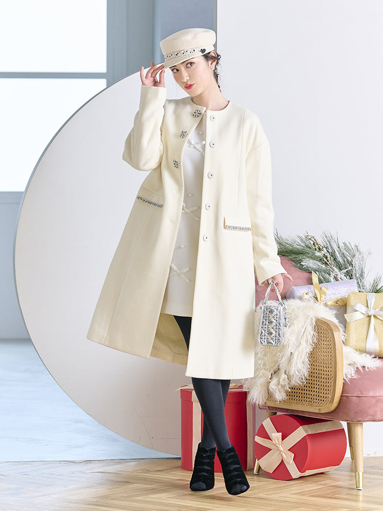 ビジューウールロングコート |【公式】Chestyオンラインショップ