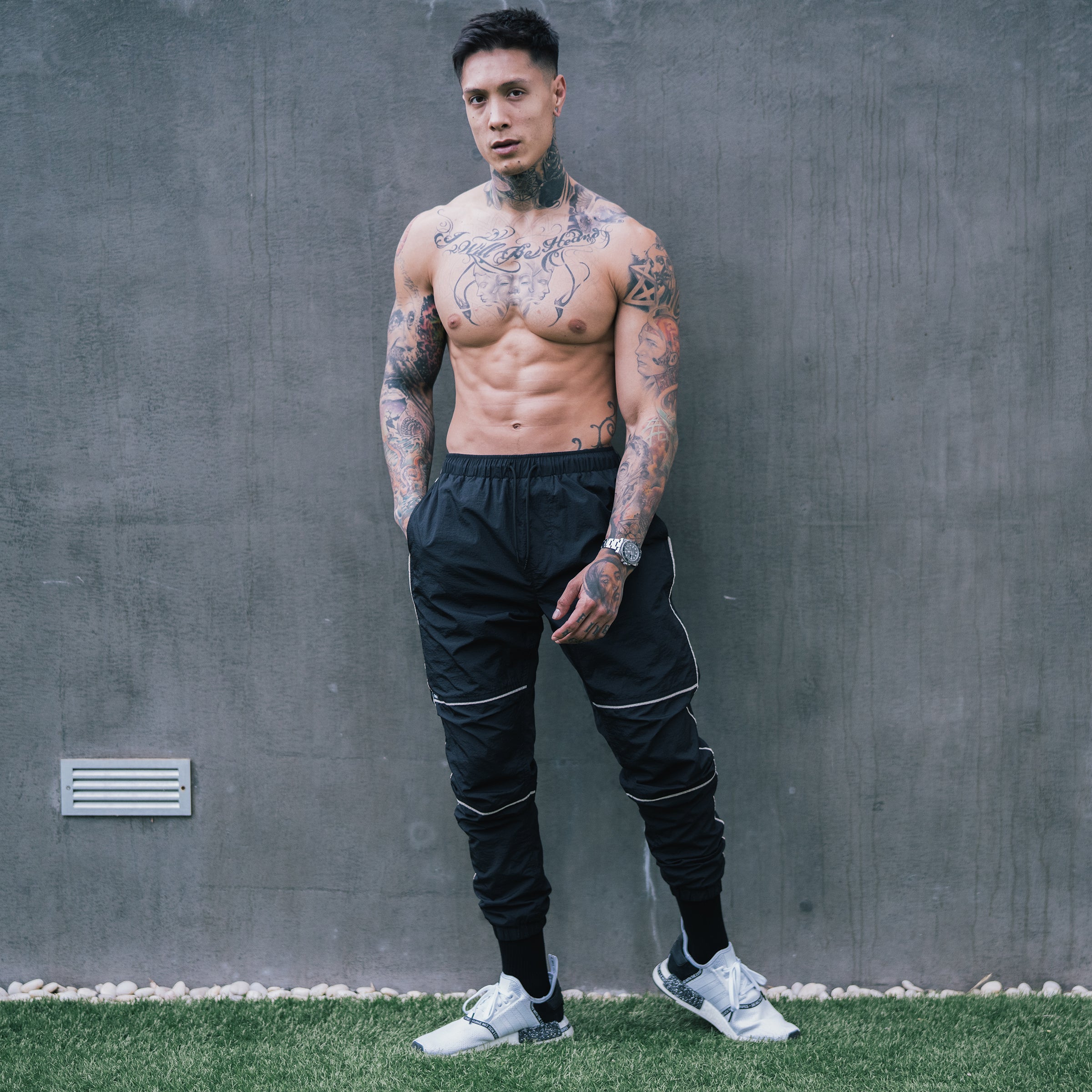 Track Pants with White Lines – Chris Heria