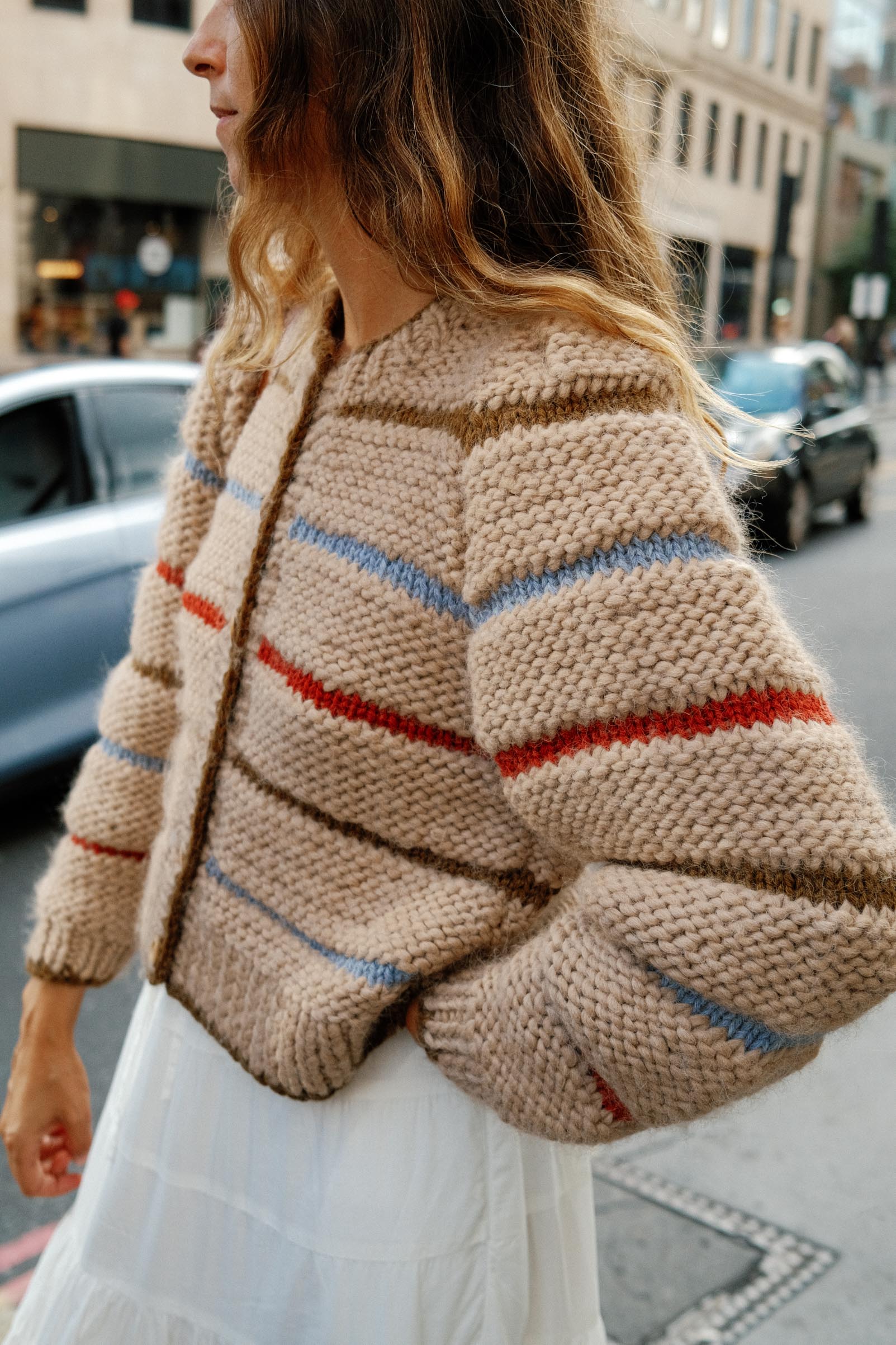 The Leandra Cardigan| Kaleidoscope Stripe – Christy Dawn