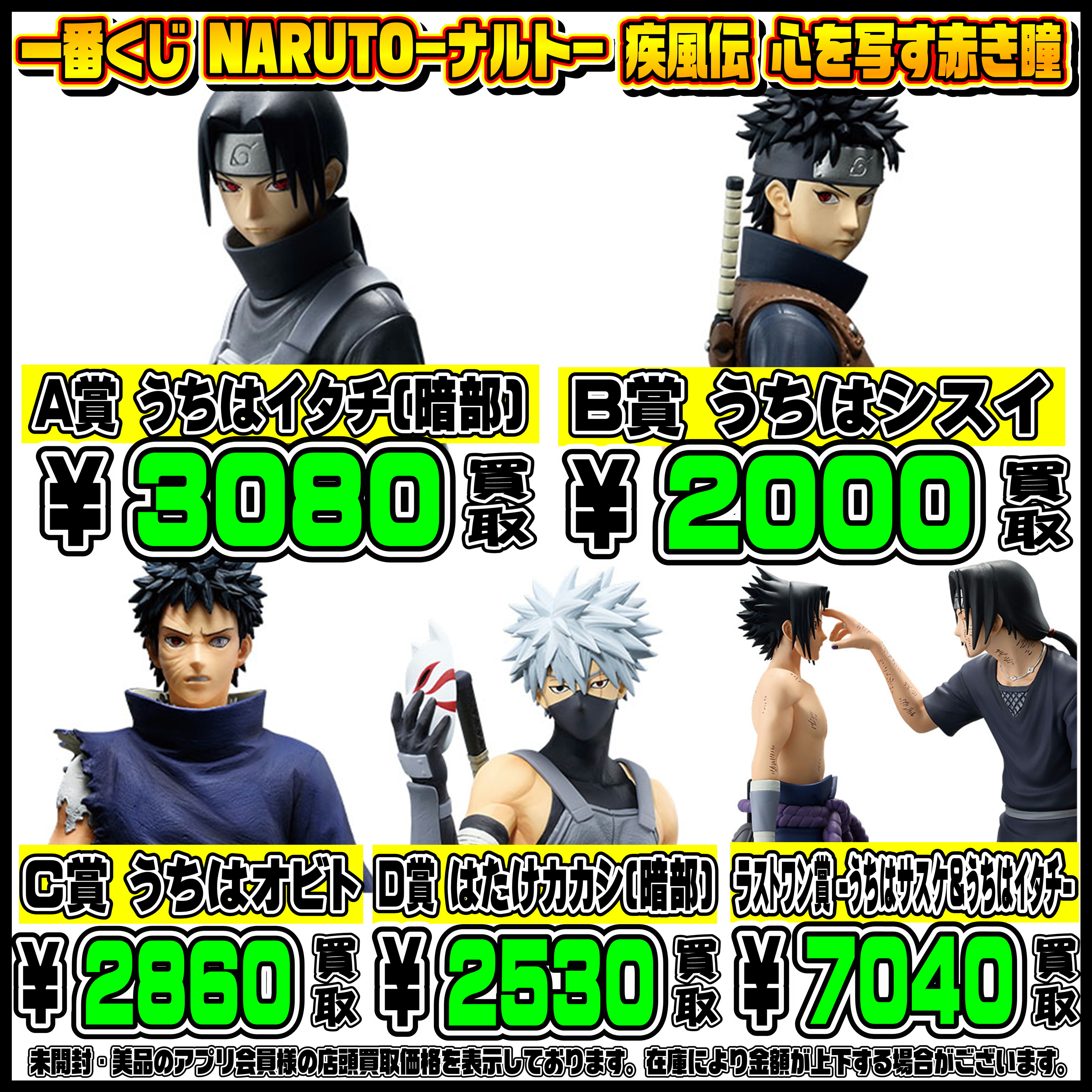 新作一番くじ買取リスト更新しました！ 1/28～ NARUTO・ワンピース