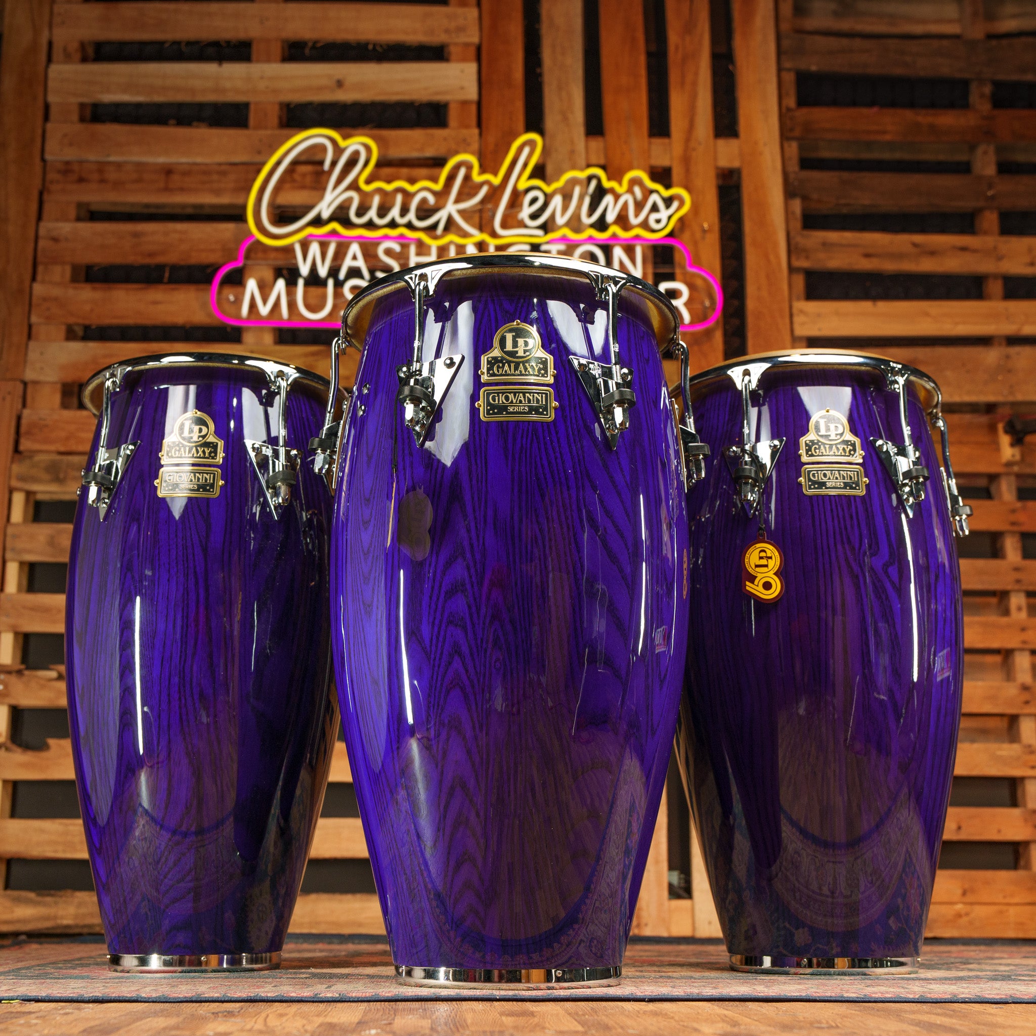 LP Galaxy Giovanni 3-Piece Conga Set - Purple Ash - CHUCKSCLUSIVE