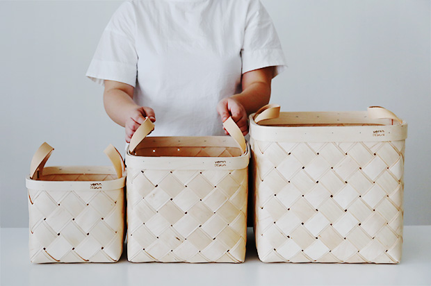 VERSO DESIGN ベルソデザイン/白樺と革のバスケット COMFOTA 北欧雑貨店