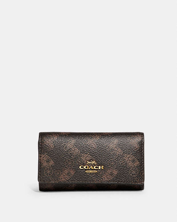 公式】COACH – コーチ | 6 リング キー ケース ウィズ ホース アンド
