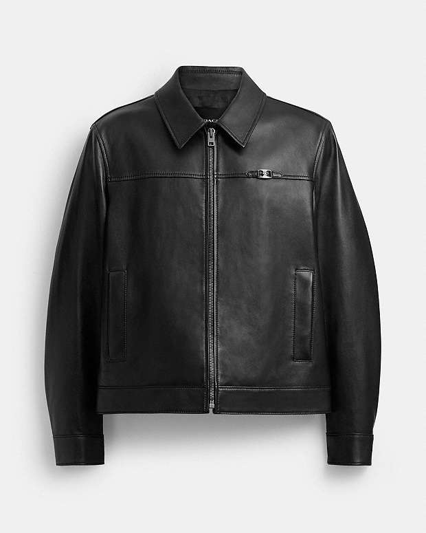 公式】COACH – コーチ | ヘリテージ C ライトウェイト レザー ジャケット
