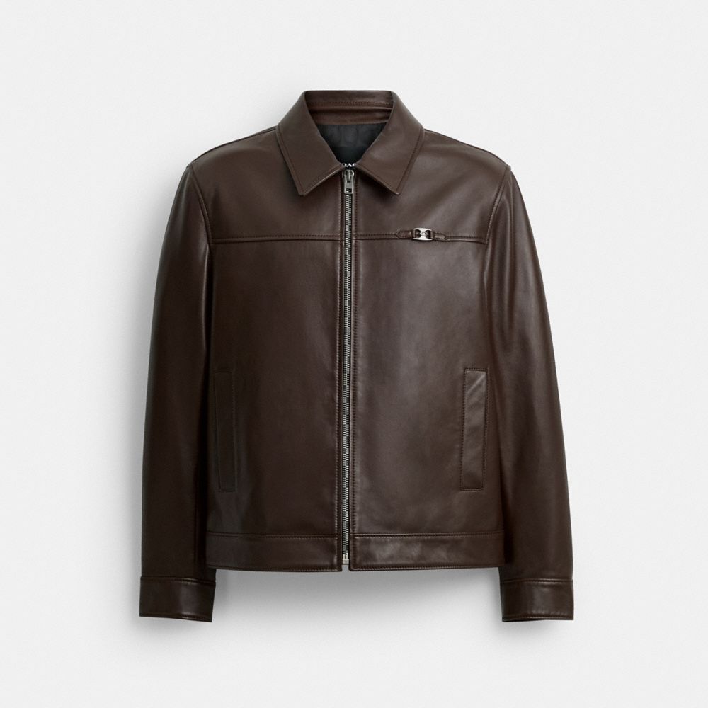 COACH® | Heritage C Lightweight Leather Jacket
