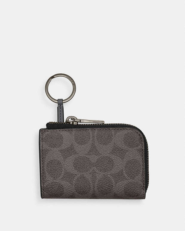 公式】コーチアウトレット | ジップ キー ケース・シグネチャー キャンバス