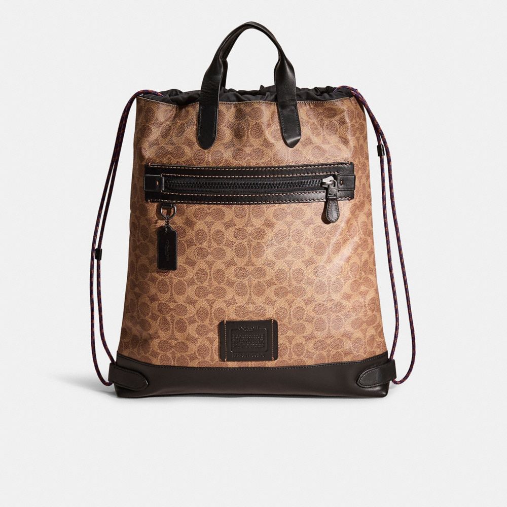 COACH® | Restored Academy Drawstring Backpack In Signature Canvas