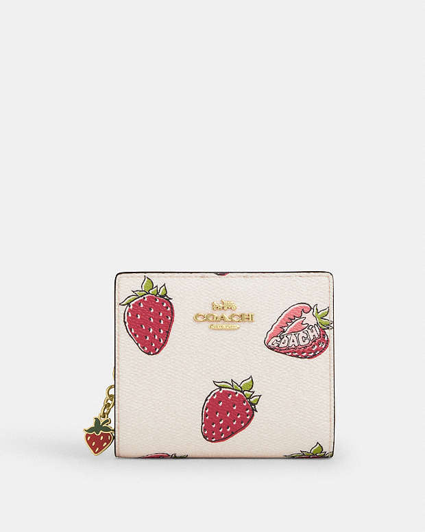 公式】コーチアウトレット | スナップ ウォレット・ストロベリー プリント