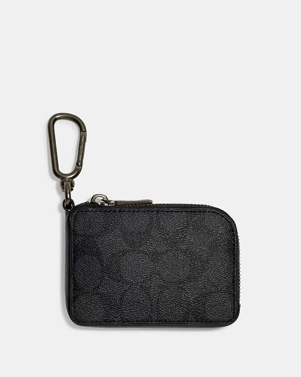 公式】コーチアウトレット | Lジップ キー ケース シグネチャー キャンバス