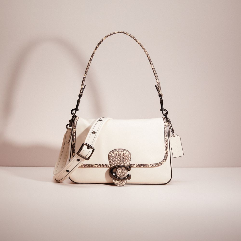COACH® | Restored Soft Tabby Shoulder Bag With Snakeskin Detail