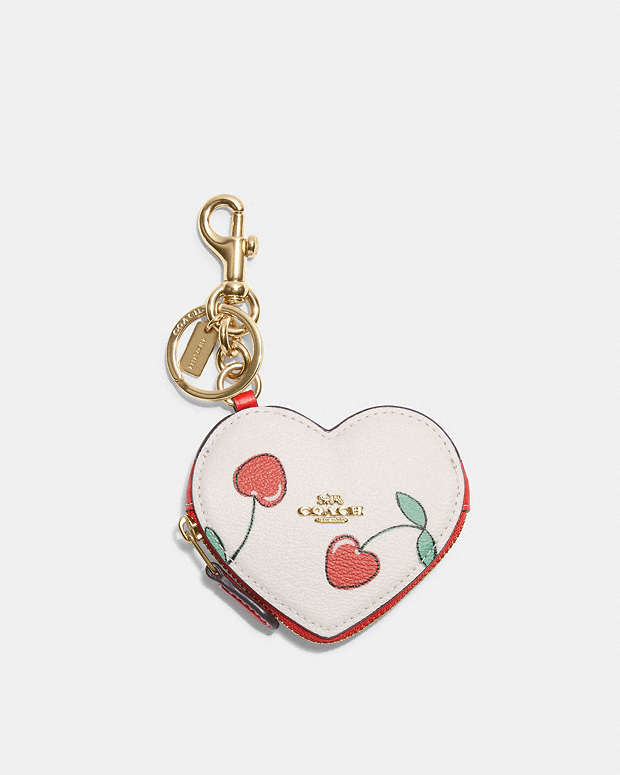公式】コーチアウトレット | ハート ポーチ・ハート チェリー プリント