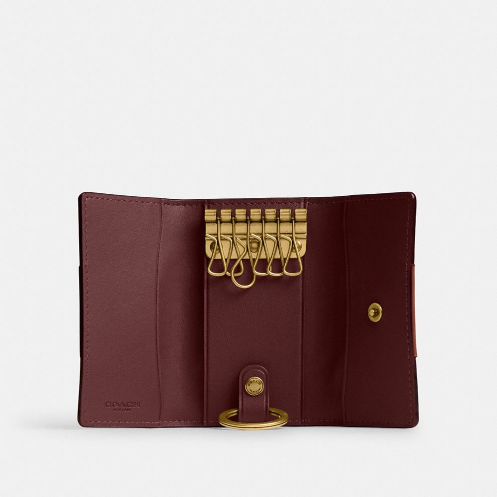 公式】COACH – コーチ | 6 リング キー ケース・シグネチャー キャンバス