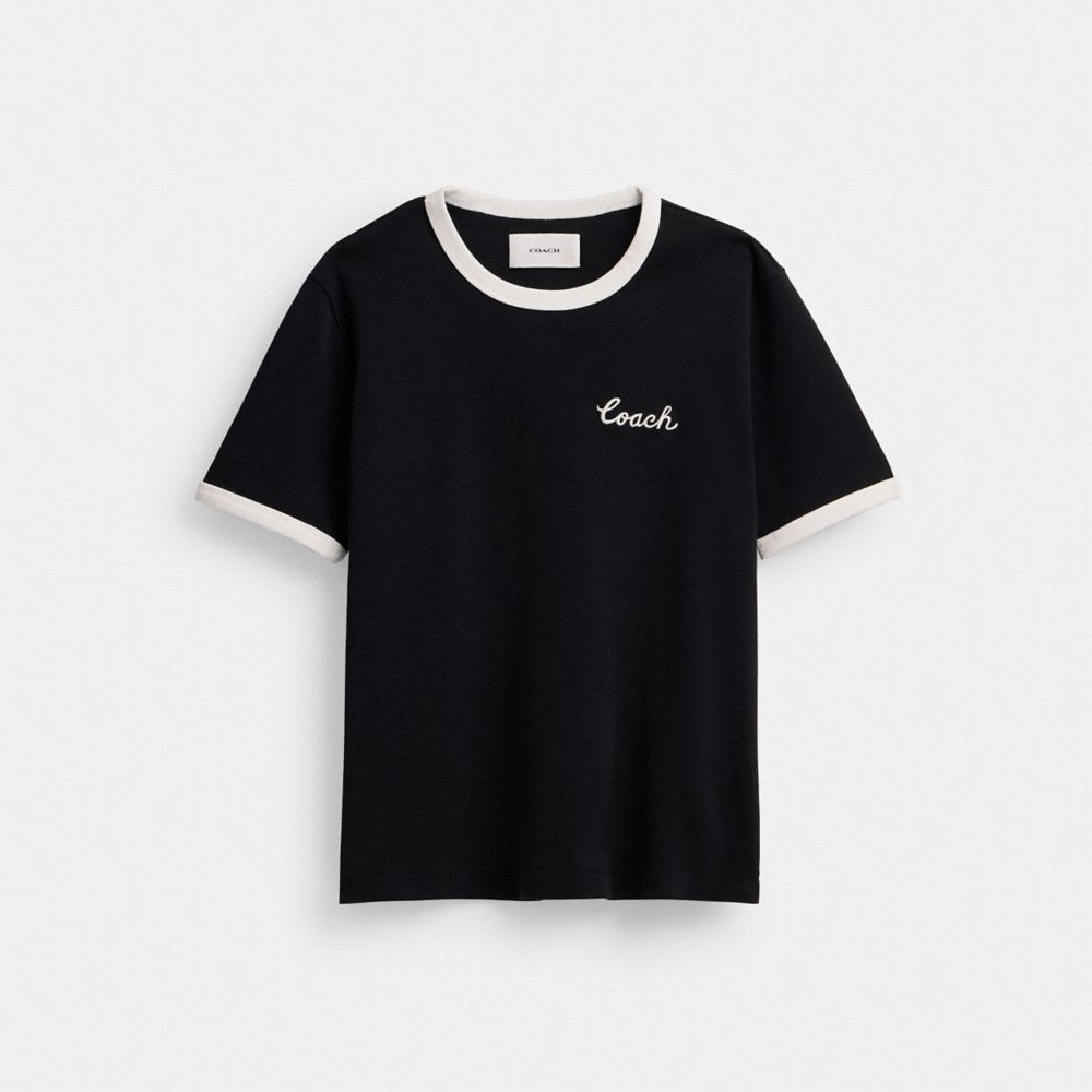 公式】COACH – コーチ | シグネチャー リンガー Tシャツ