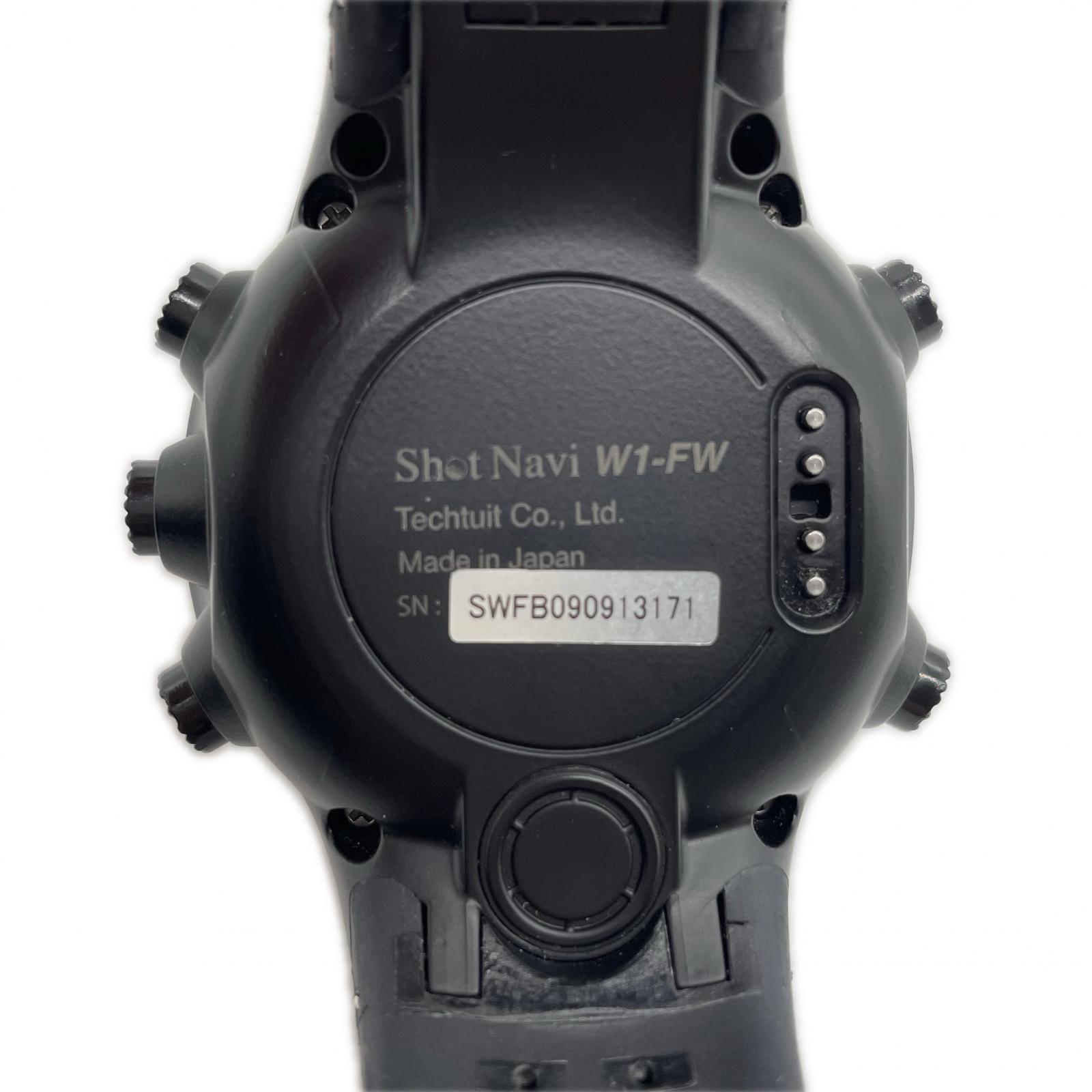 中古 ショットナビ ShotNavi ゴルフナビ ブラック W1-FW GPS 腕時計型
