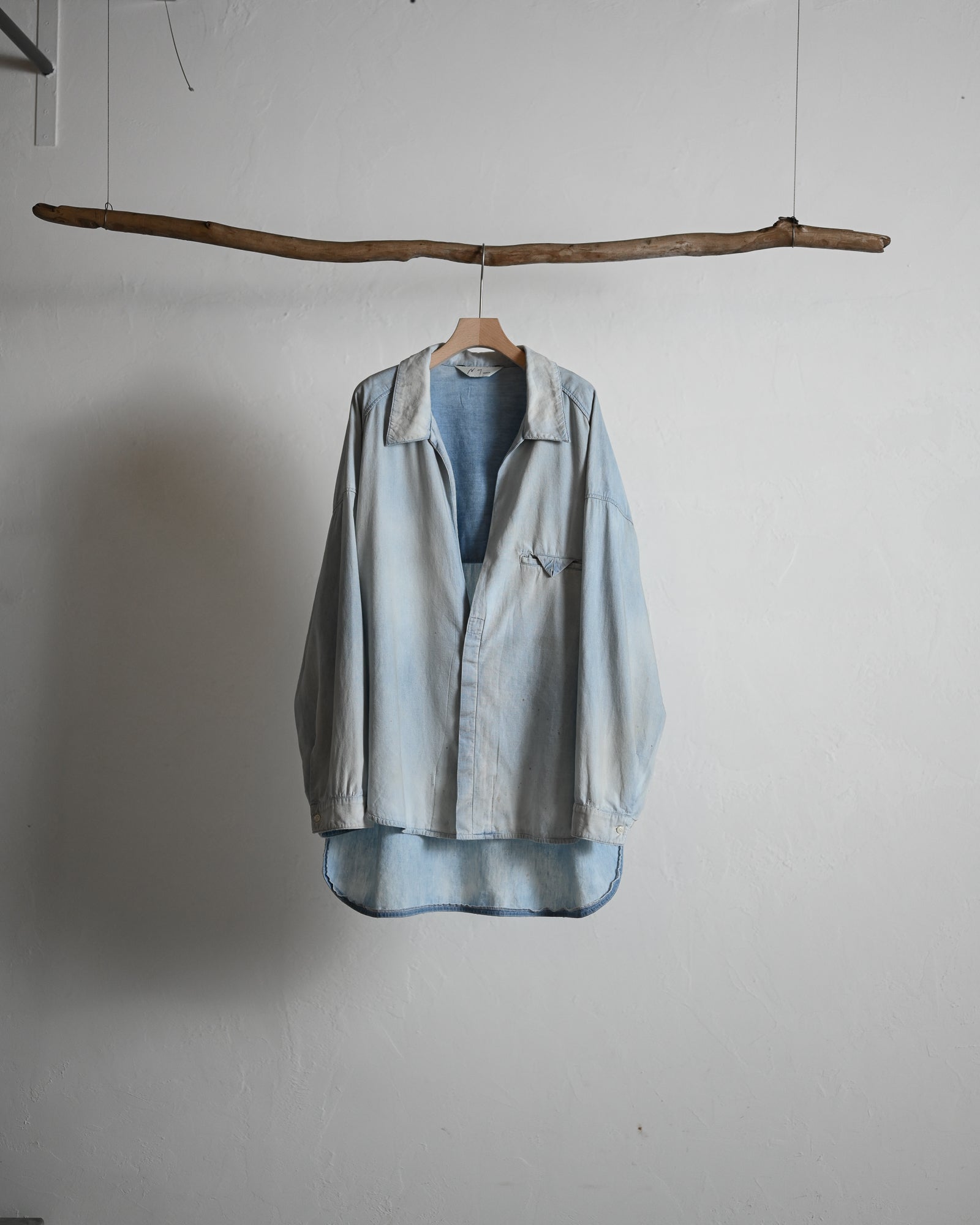 ANCELLM - AGING CHAMBRAY LONG SHIRT | COELACANTH アンセルム 正規